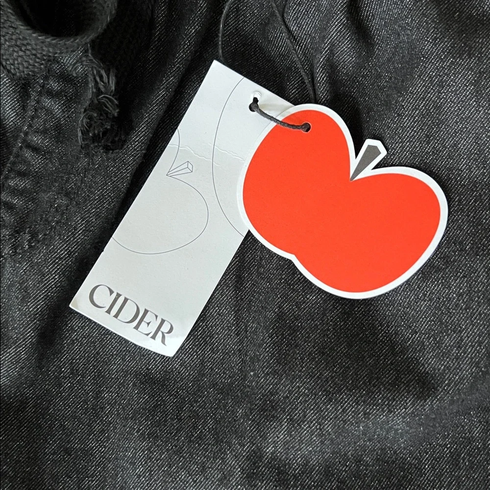 Cider Wide-Leg Black Denim Pants - Picture 2 of 8